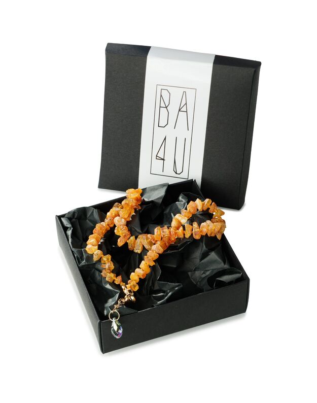 SC series: Baltic Amber collar with CRYSTAL GOLDEN SHADOW Swarovski crystal
